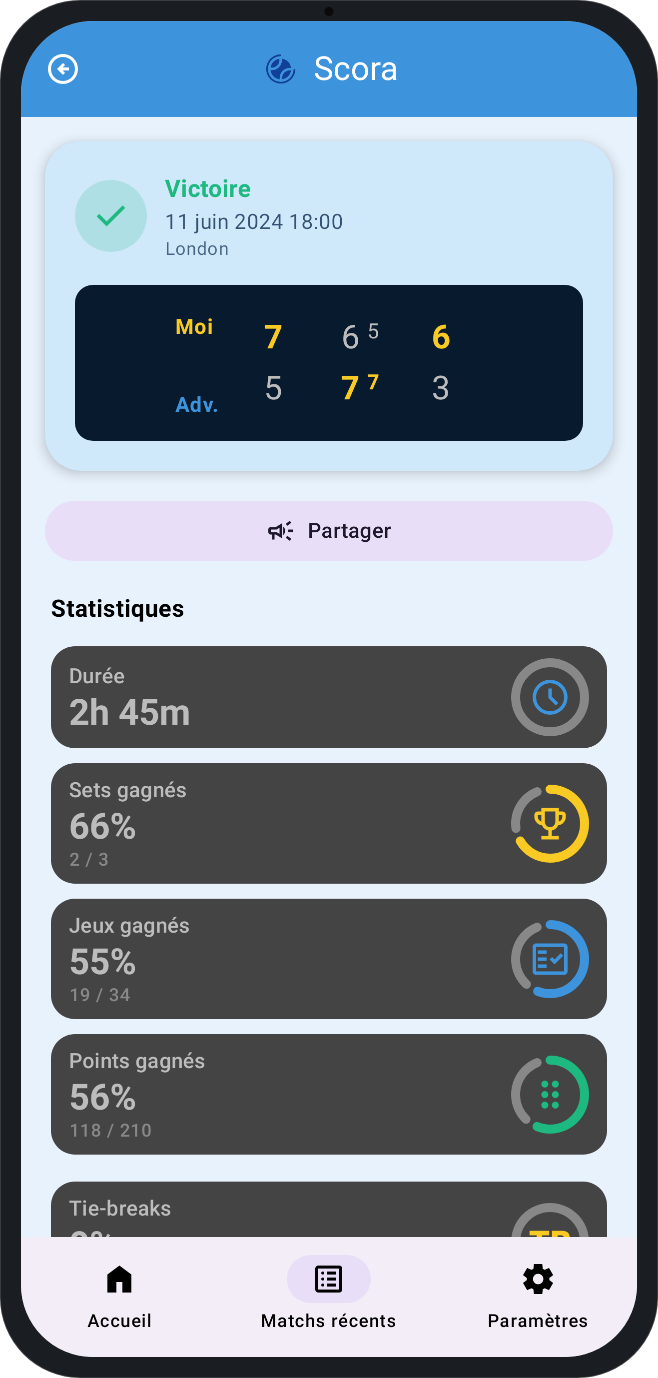 Companion – match stats