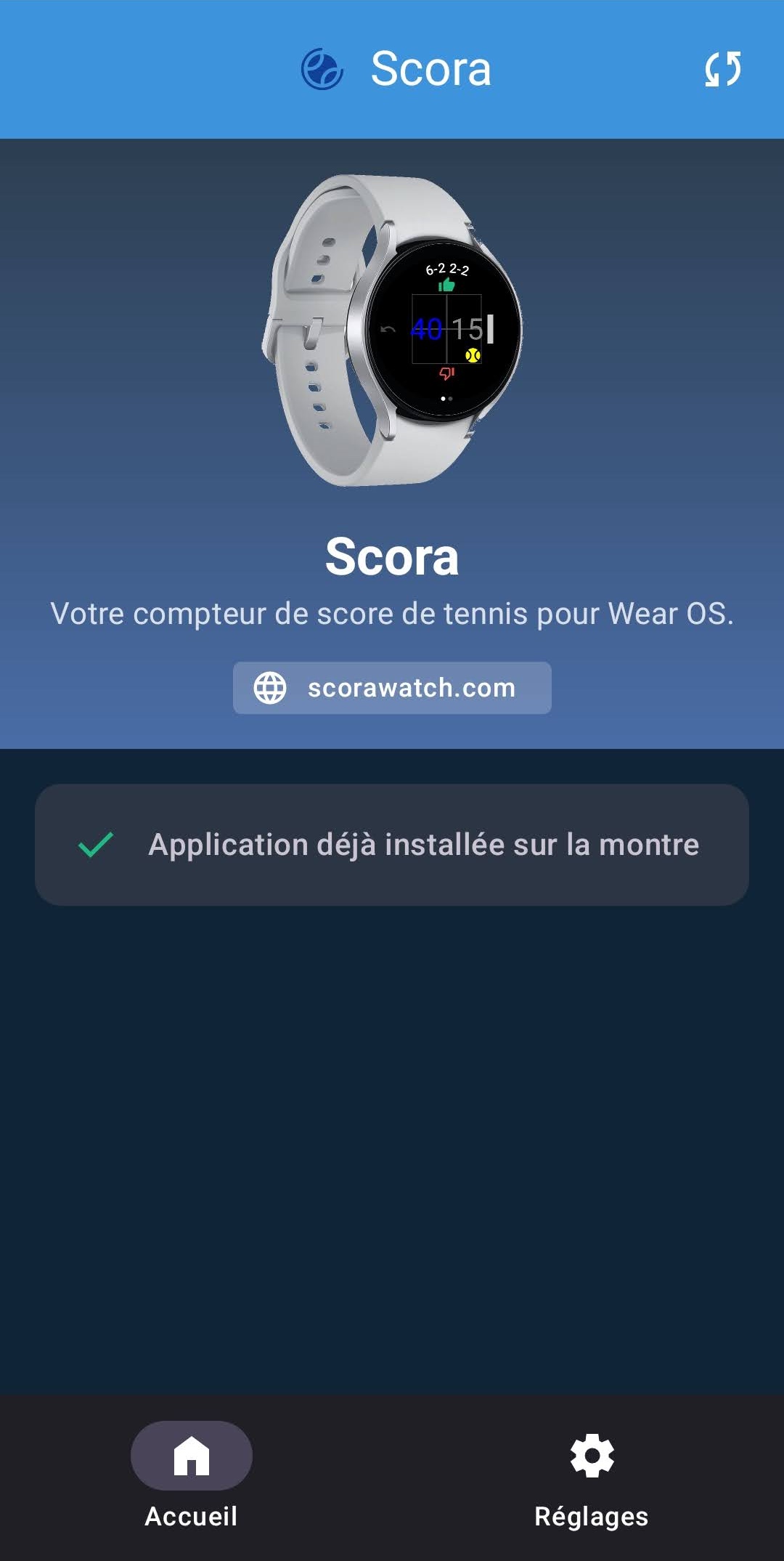 Companion – app installed on watch